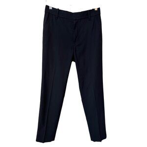 Vince Womens Navy Wool Blend Flat Front Straight Leg Dress Pants Size 4